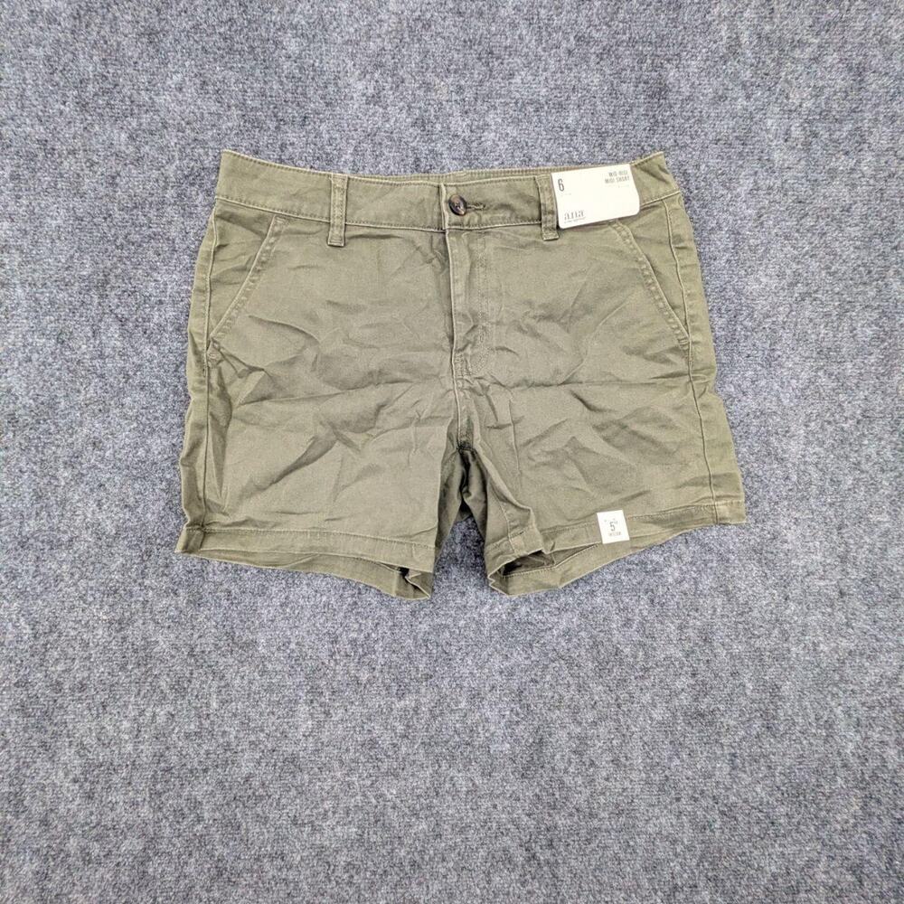 A.N.A Shorts Women's 6 Brown Mid Rise Utility Workwear Casual Summer Bottoms